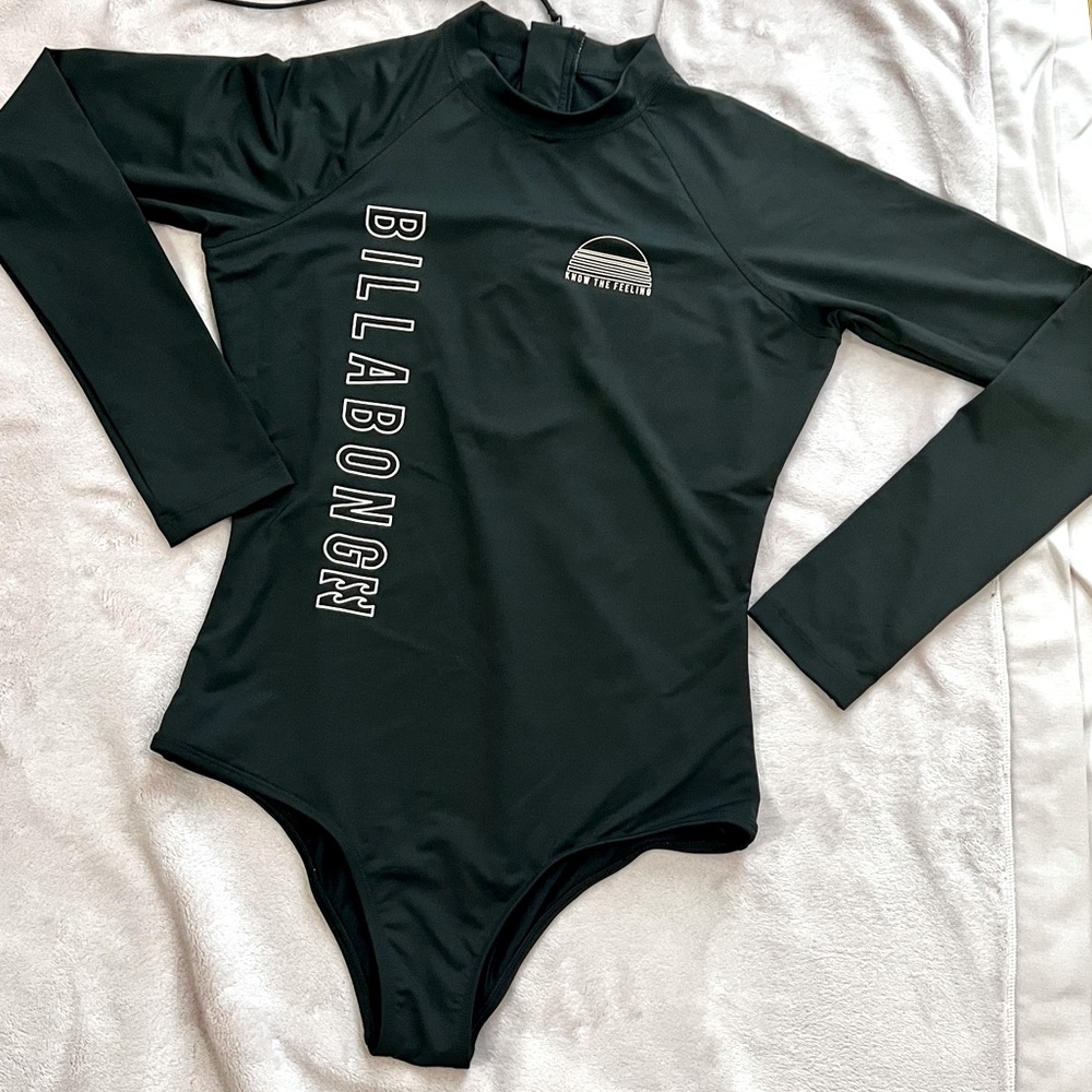 Billabong Core Mock Neck Bodysuit Rashguard Bathing Suit